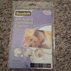 NEW pack of 5 self-laminating pouches - 4 x 6